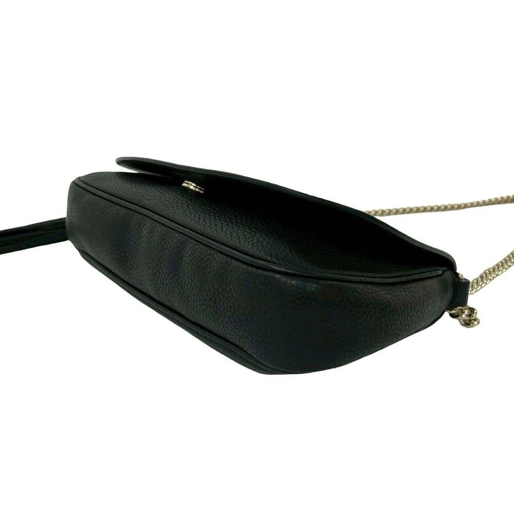 GUCCI Authentic Black Leather Shoulder Bag - Picture 8 of 10